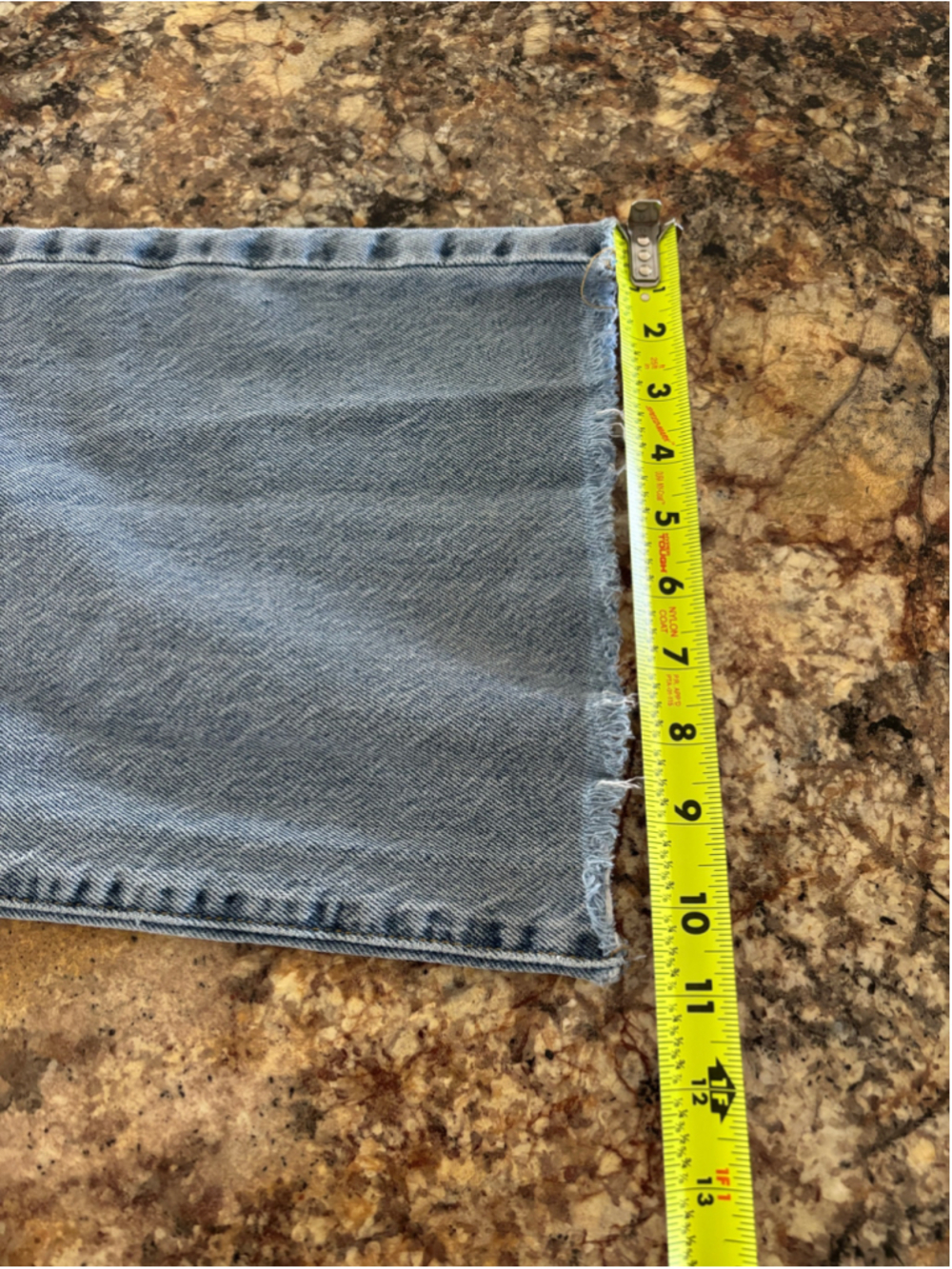 Women's PacSun Flare Jeans Size 23 Blue Raw Hem - Picture 7 of 7